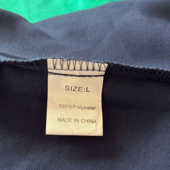 Navy blue LG flutter dress romper - Picture 9 of 12